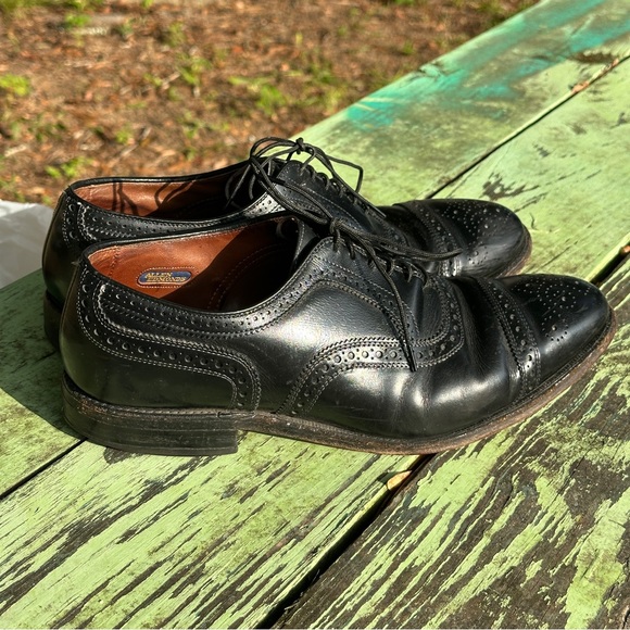 Allen Edmonds Other - Allen Edmonds Dress Shoes‎ Genuine Shell Black Leather Mens Size 9D Comb 19138